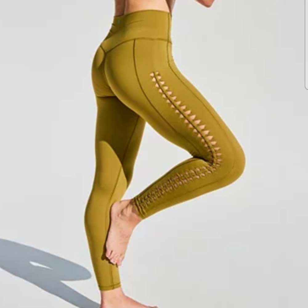 CALIA Women's Inspire Crochet 7/8 Leggings: OLIVE BRONZE: NEW WITH TAGS: SIZE XS - Picture 1 of 6